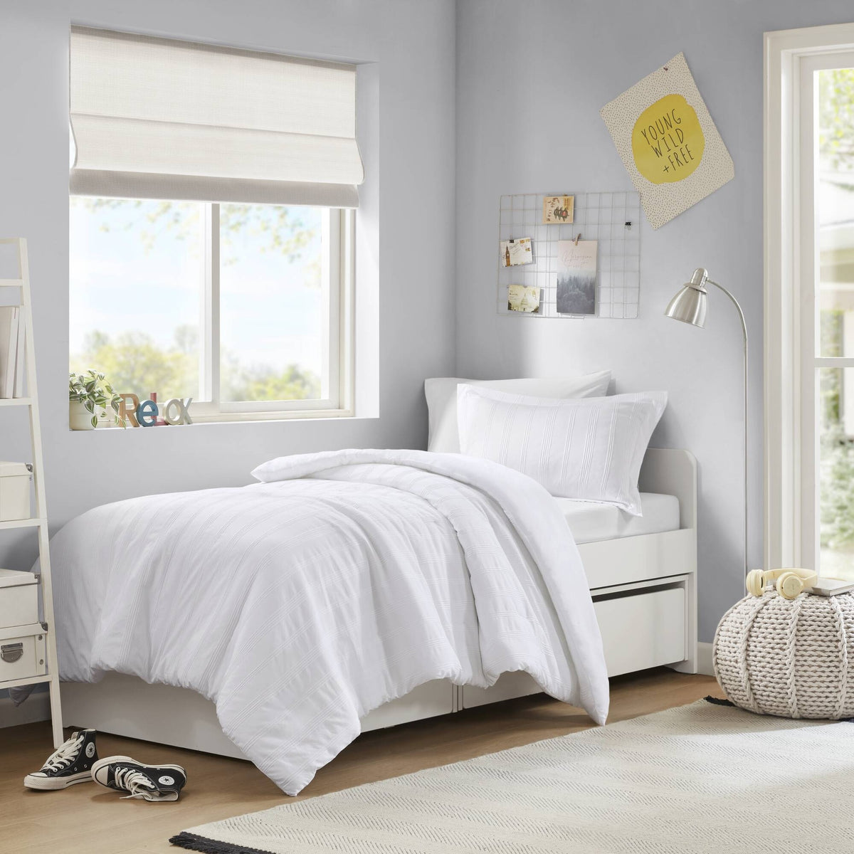 2-Piece Twin/Twin XL Woven Striped Duvet Set