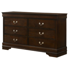 Frances Cappuccino 6-drawer Dresser