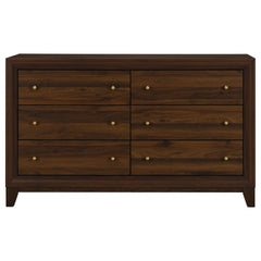 Anza Walnut 6-drawer Dresser Cabinet