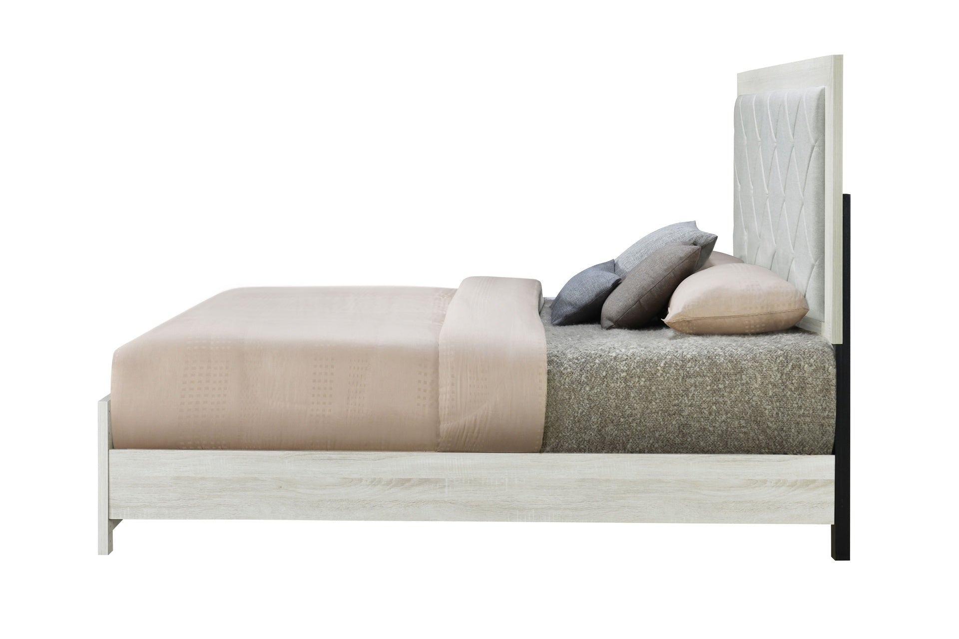 Jehoram Beige Linen & Beige Queen Bed