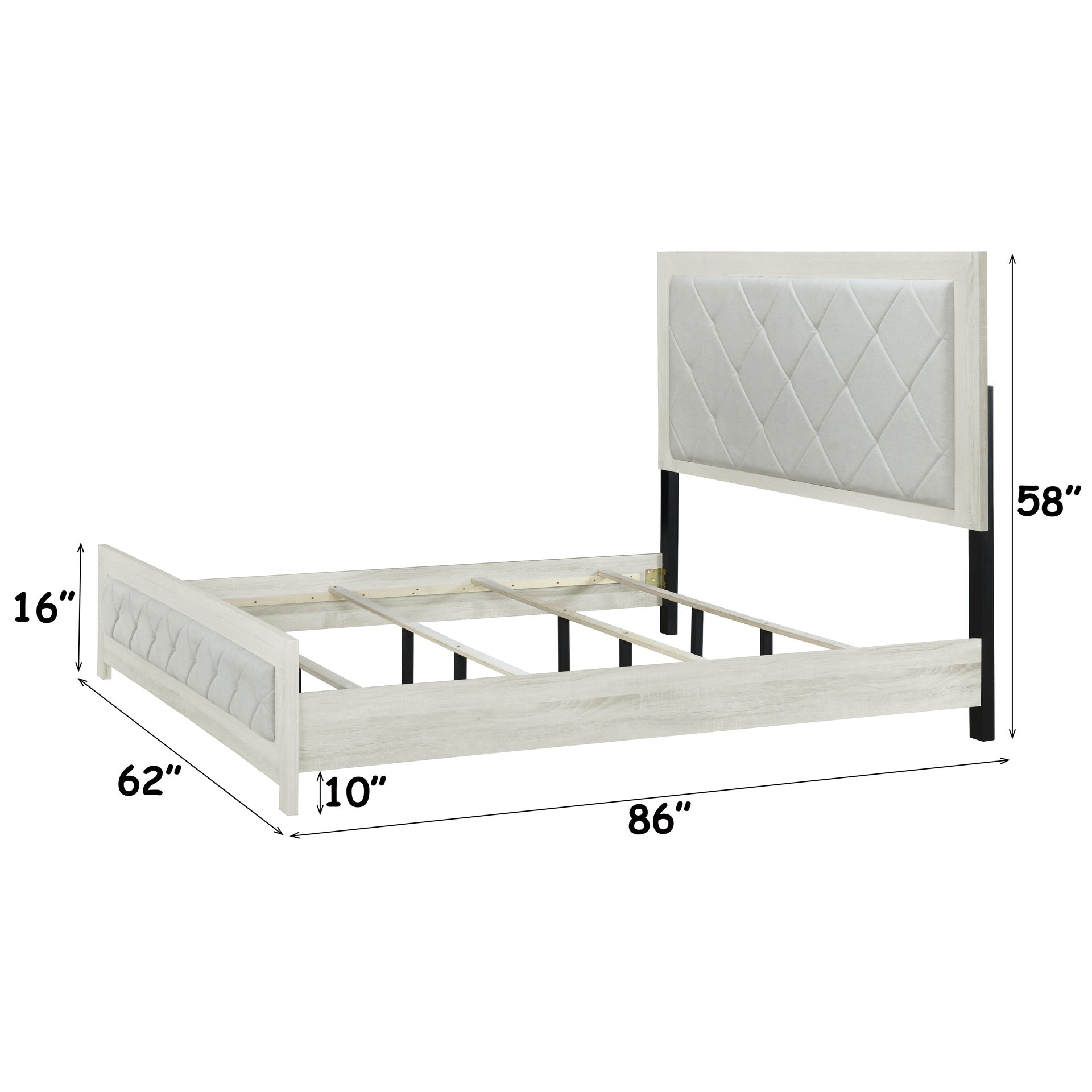 Jehoram Beige Linen & Beige Queen Bed
