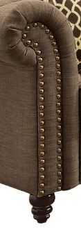 Aurelia Brown Linen Chair W/Pillow