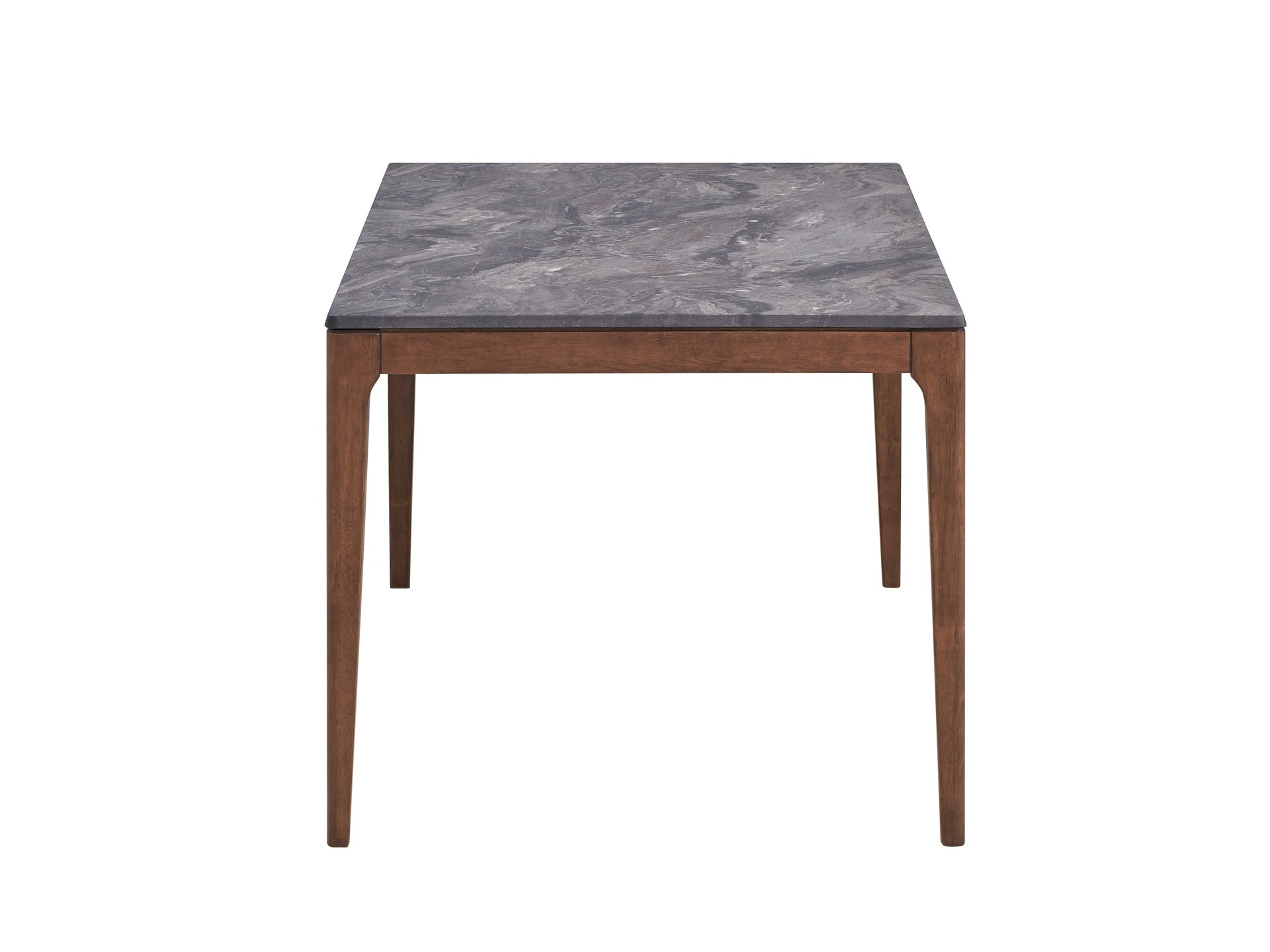 Bevis  Engineered Stone Top & Walnut Finish Dining Table