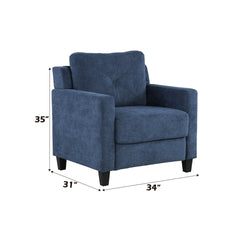 Horatio Navy Chenille Chair