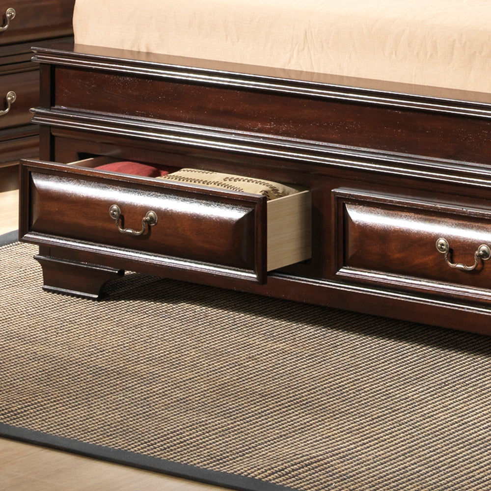 LaVita G8875A-QB Queen Storage Bed , Cappuccino
