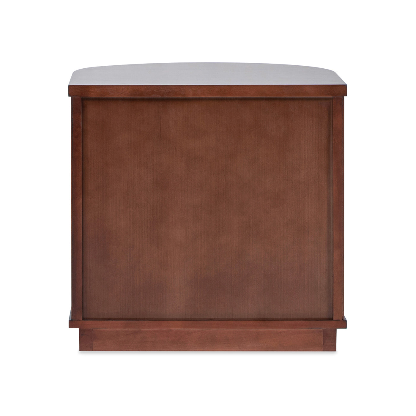 Valentine 24" 2-Drawer Storage Side Table, Dark Walnut Beech Wood