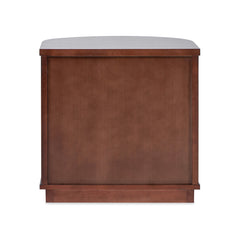 Valentine 24" 2-Drawer Storage Side Table, Dark Walnut Beech Wood