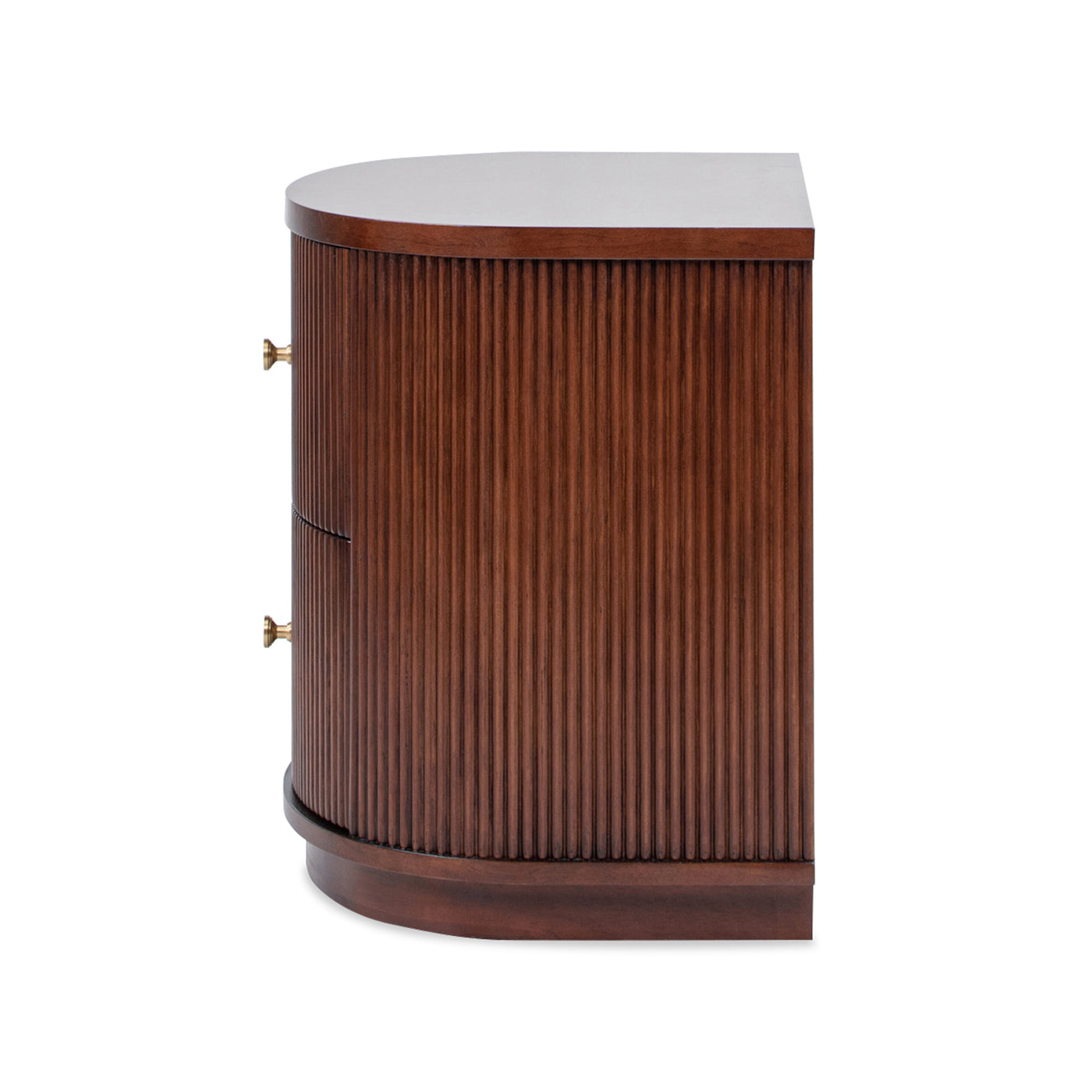 Valentine 24" 2-Drawer Storage Side Table, Dark Walnut Beech Wood