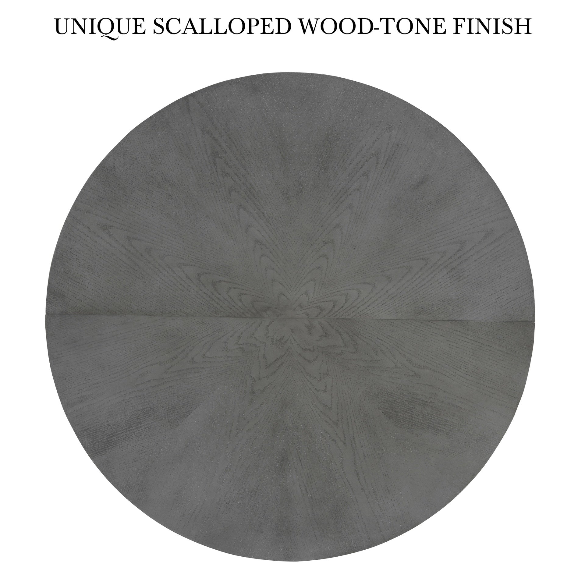 Oak Gray Round Dining Table 39.4" – Traditional Solid Wood Legs, Timeless Elegance, Ideal Focal Point for Family Gatherings