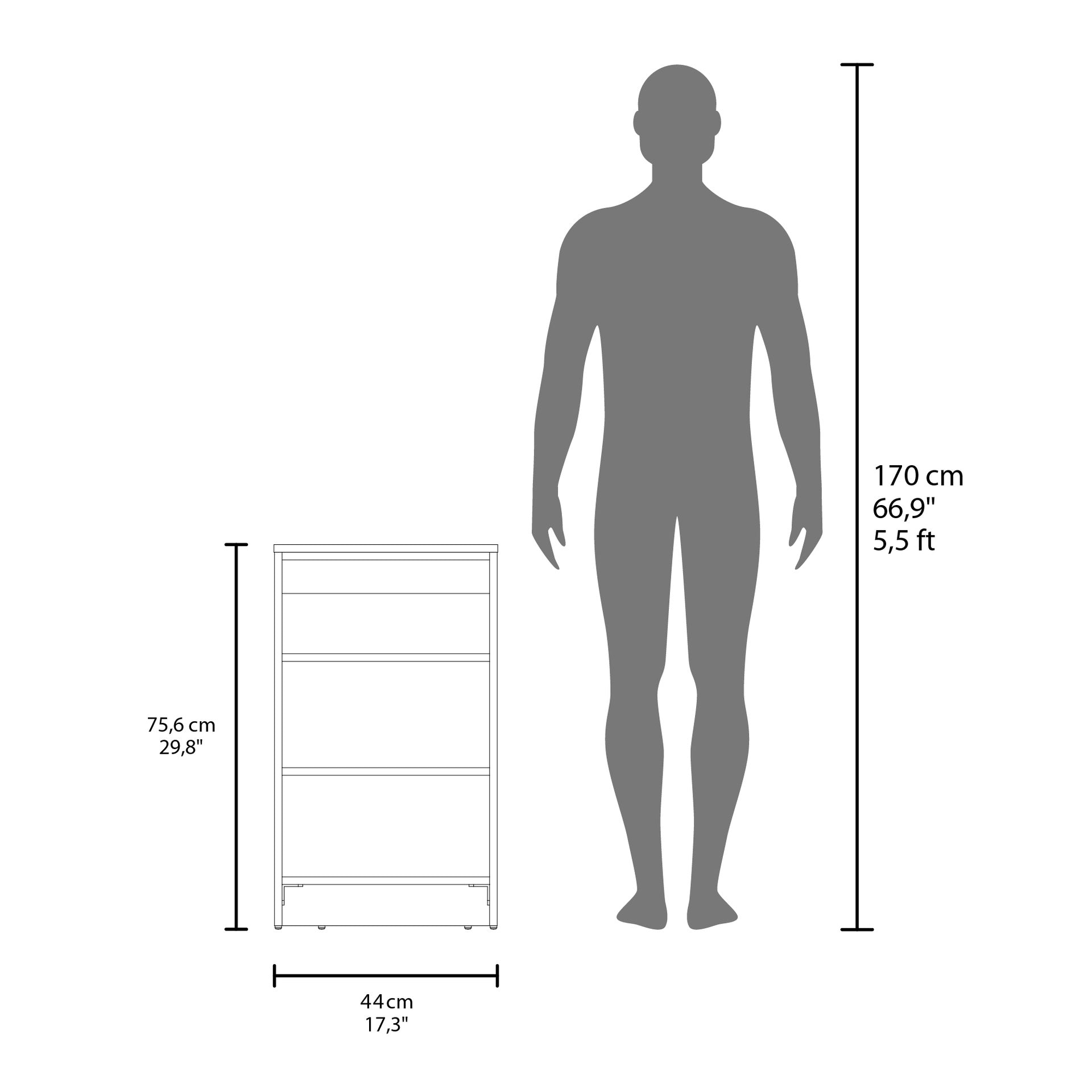 McNeal Freestanding Bathroom Shelf With Open Storage, White