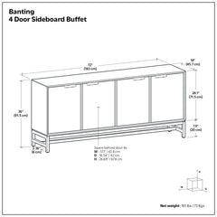 Banting 4 Door Sideboard Buffet