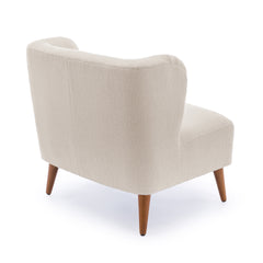 Veda Boucle Accent Chair - Milky White
