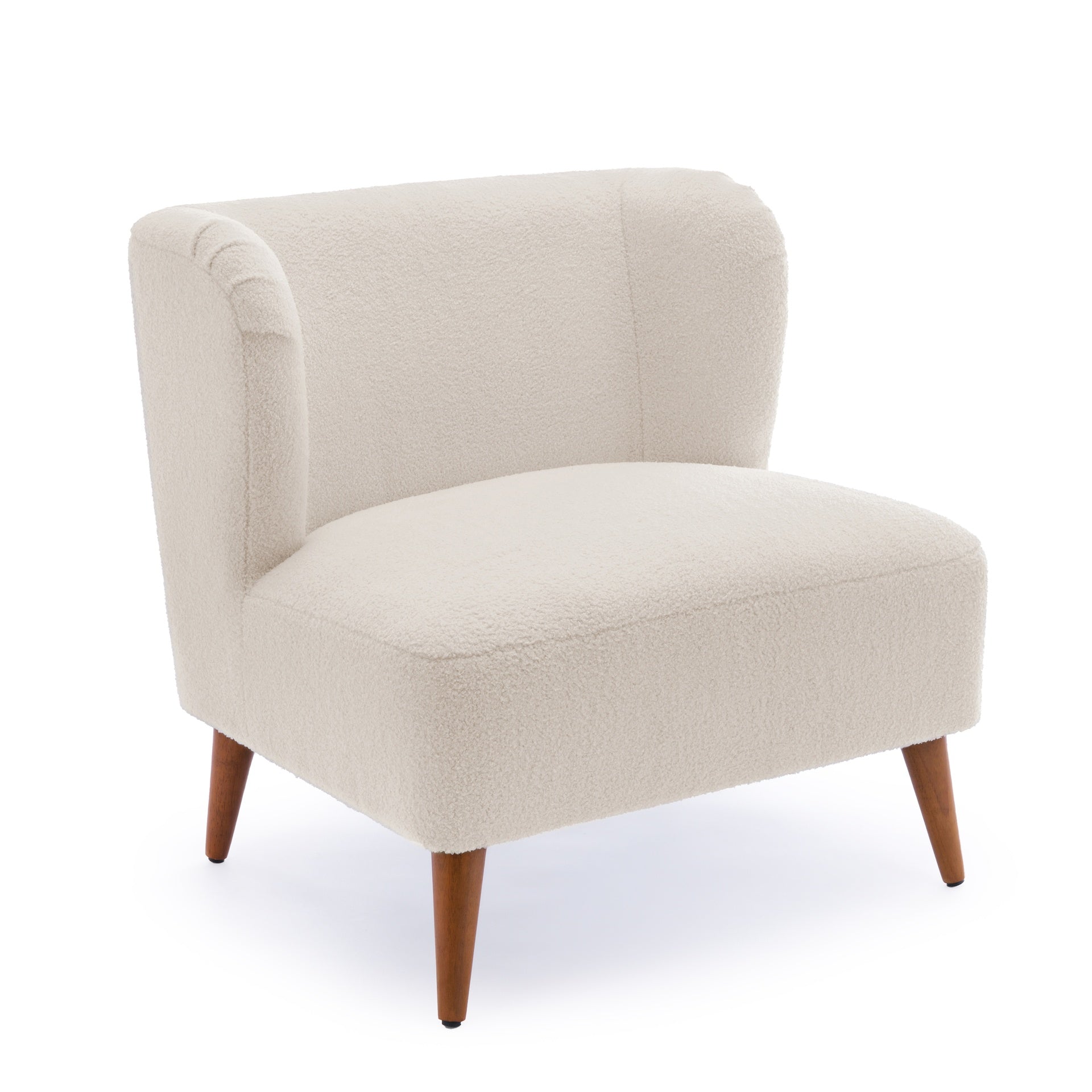 Veda Boucle Accent Chair - Milky White