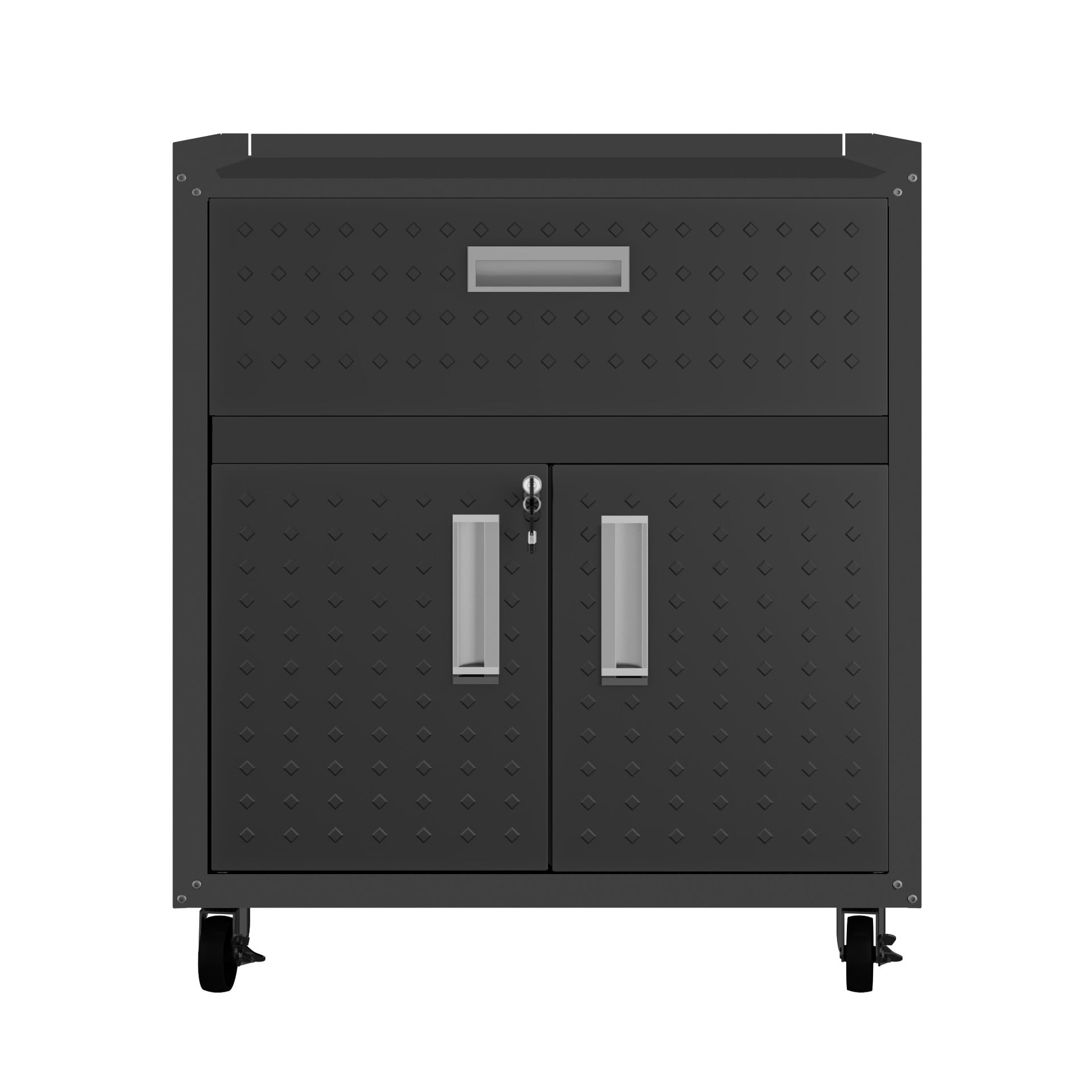 Rolling Garage Cabinet in Charcoal Gray
