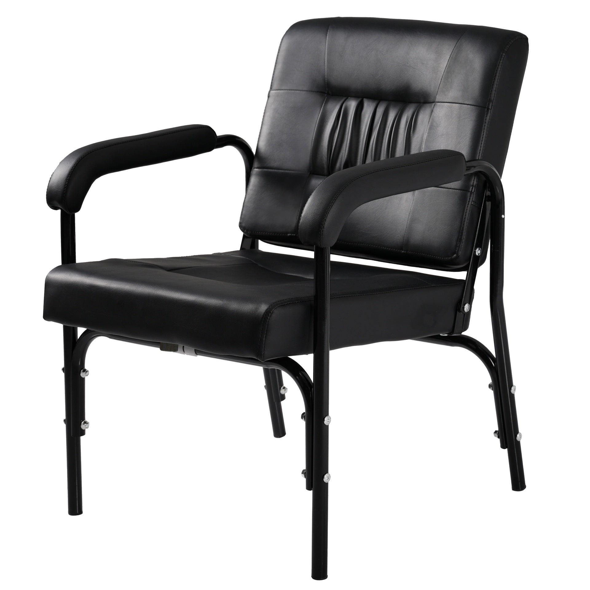 Barber Chair Reclining Shampoo Chair for Barber & Hair Stylist Chair,Auto Recline Spa Beauty Equipment, Black