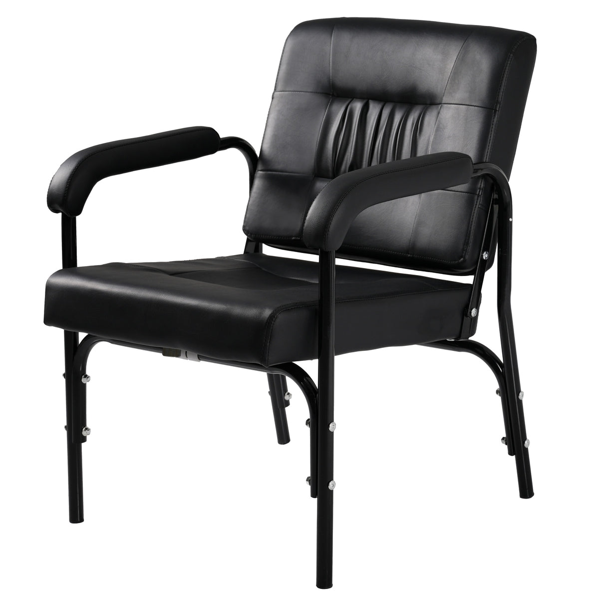Barber Chair Reclining Shampoo Chair for Barber & Hair Stylist Chair,Auto Recline Spa Beauty Equipment, Black