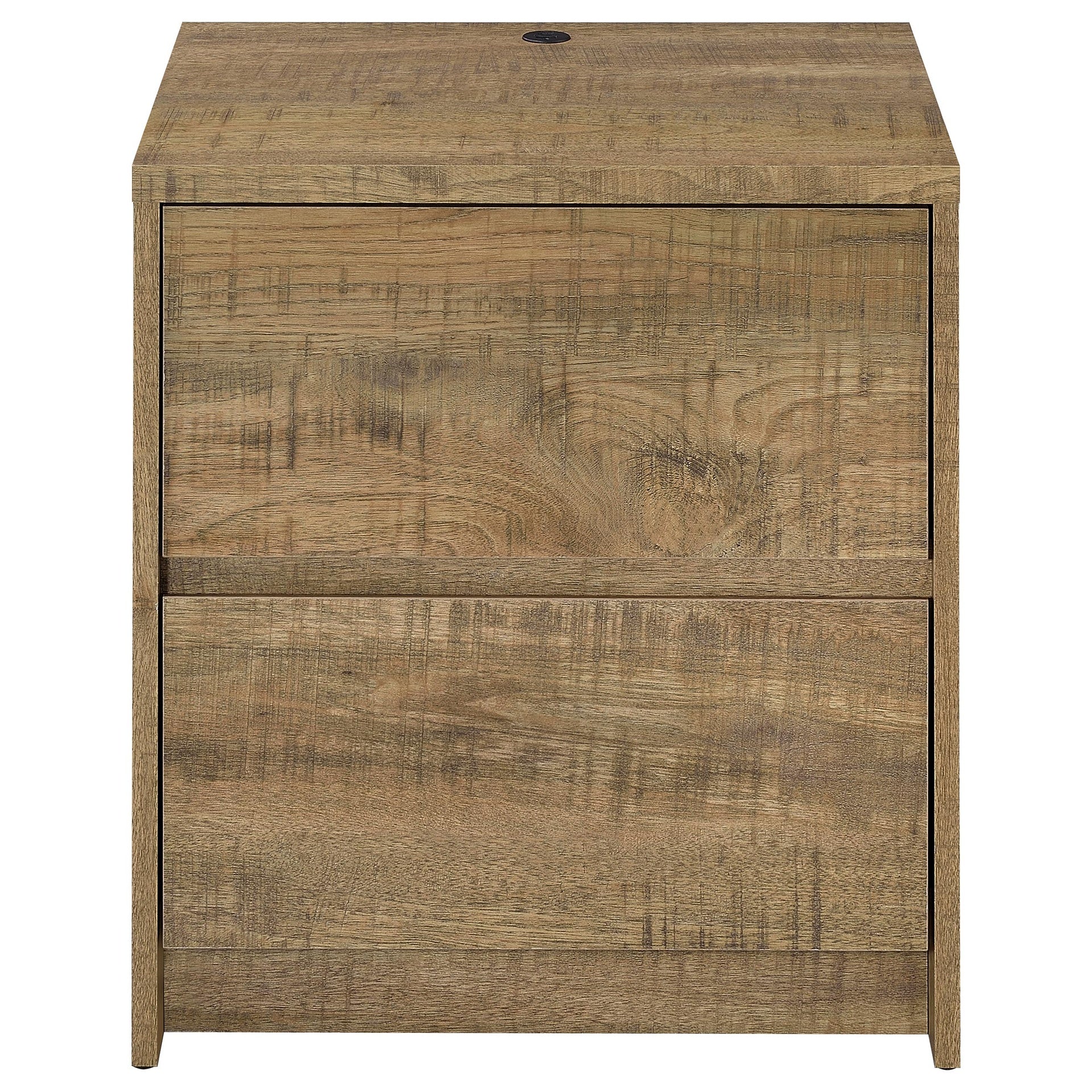 Geary Mango 2-drawer Nightstand LED Lights and USB