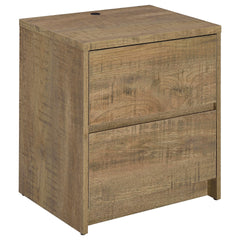 Geary Mango 2-drawer Nightstand LED Lights and USB