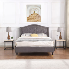End Table Side Table,Square Wood and Metal Nightstand,Storage Small End Table, for Living Room Bedroom, Natural Oak