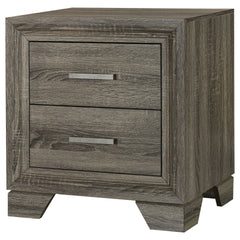 Funston Brown Oak 2-drawer Nightstand Bedside Table