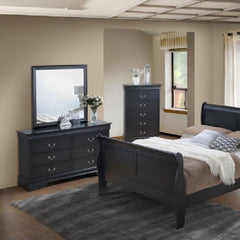 Elegant Black Traditional Dresser