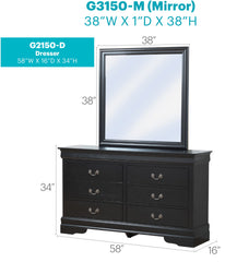Elegant Black Traditional Dresser