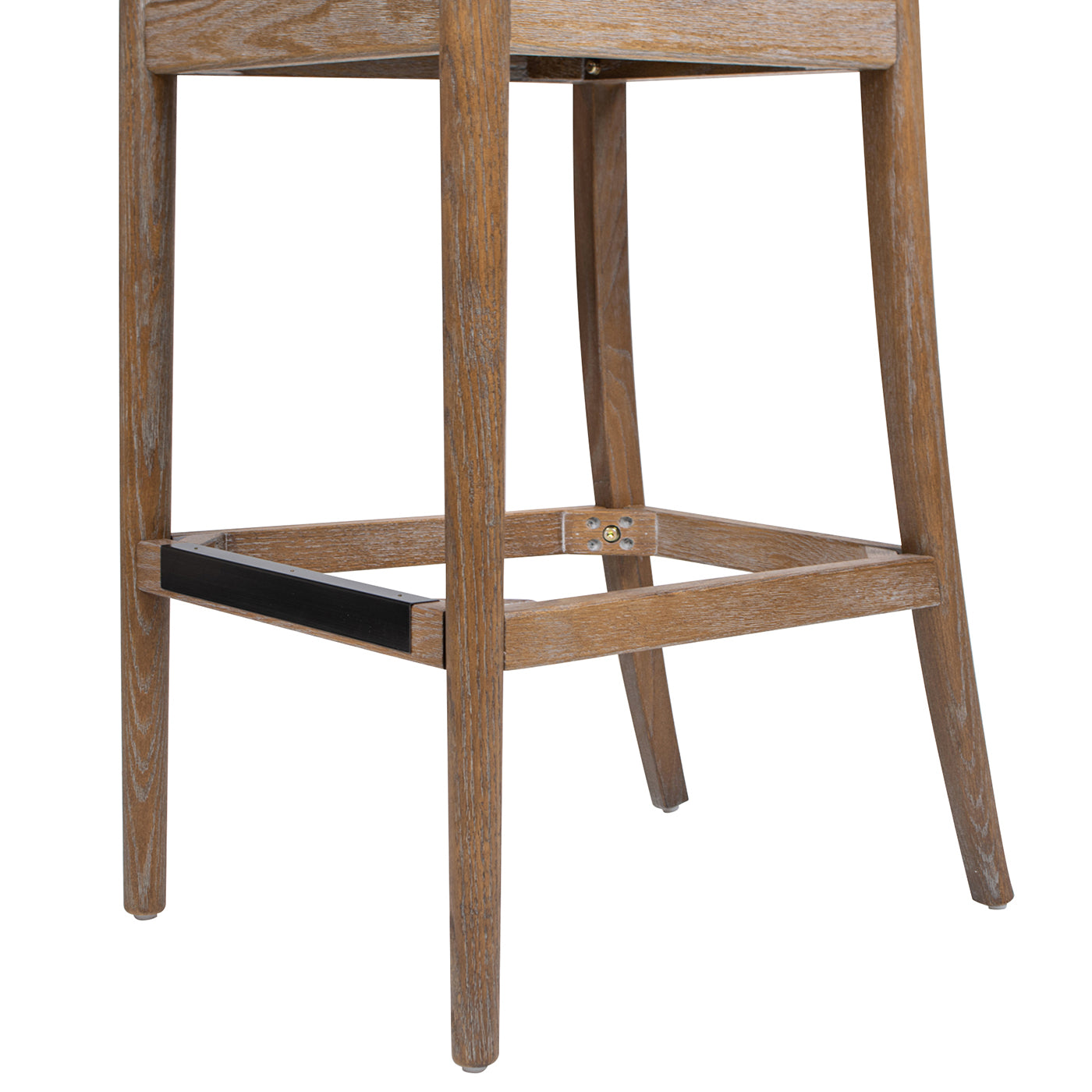 Panama 30.5" Curved Back Cane Rattan Bar Stool, Set of 2, Ivory White Boucle