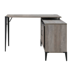 Zakwani 48" Gray Oak & Black Finish Writing Desk