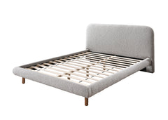 Cleo Gray Boucle Queen Bed