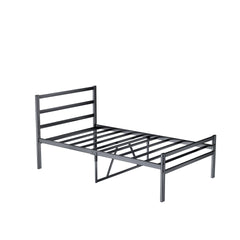Metal Platform Bed frame with Headboard, Sturdy Metal Frame, No Box Spring Needed(Twin)