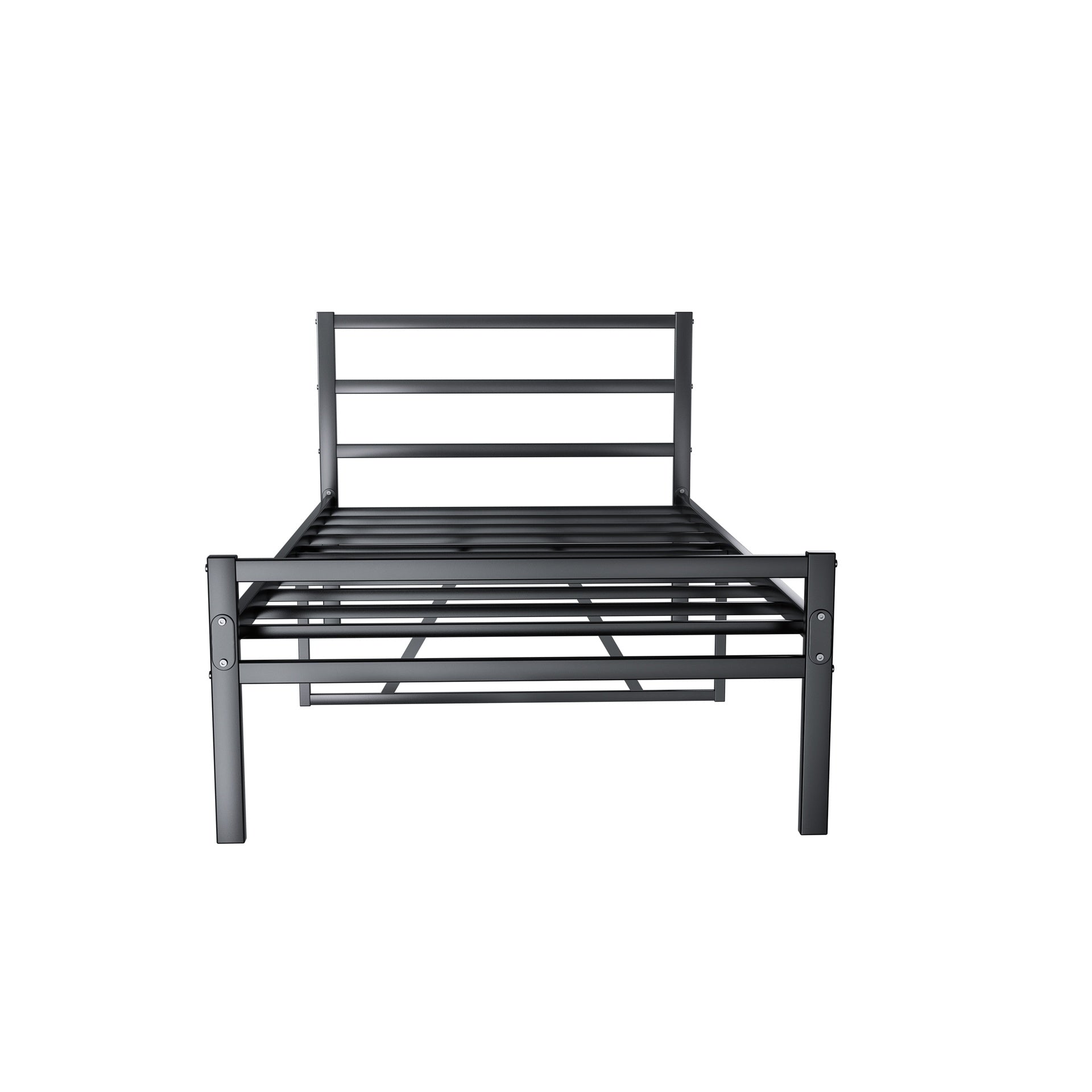 Metal Platform Bed frame with Headboard, Sturdy Metal Frame, No Box Spring Needed(Twin)