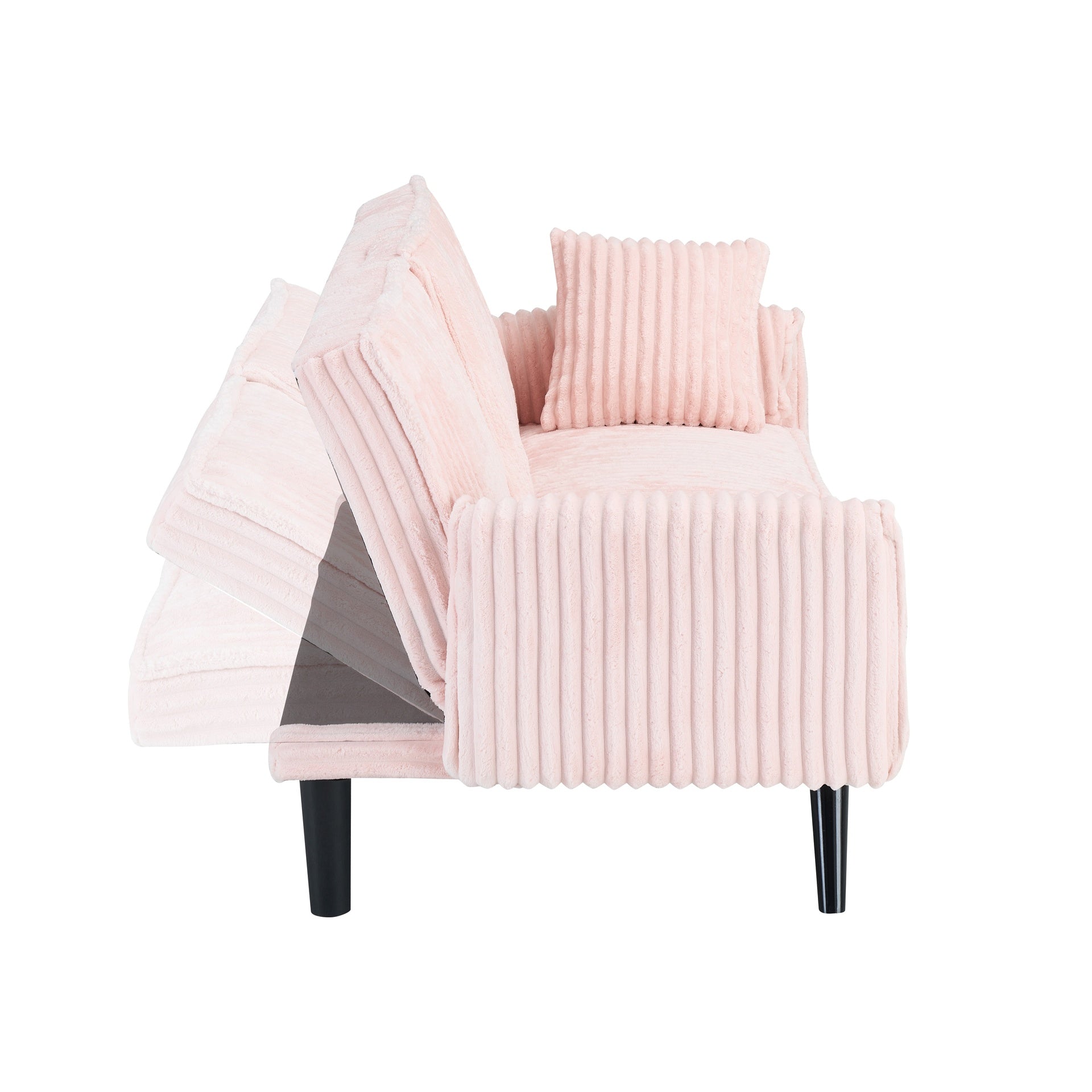 Minimalist style, straight-line corduroy sofa suitable for sitting and lying in the living room and bedroom
