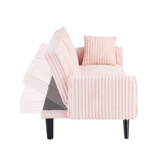 Minimalist style, straight-line corduroy sofa suitable for sitting and lying in the living room and bedroom