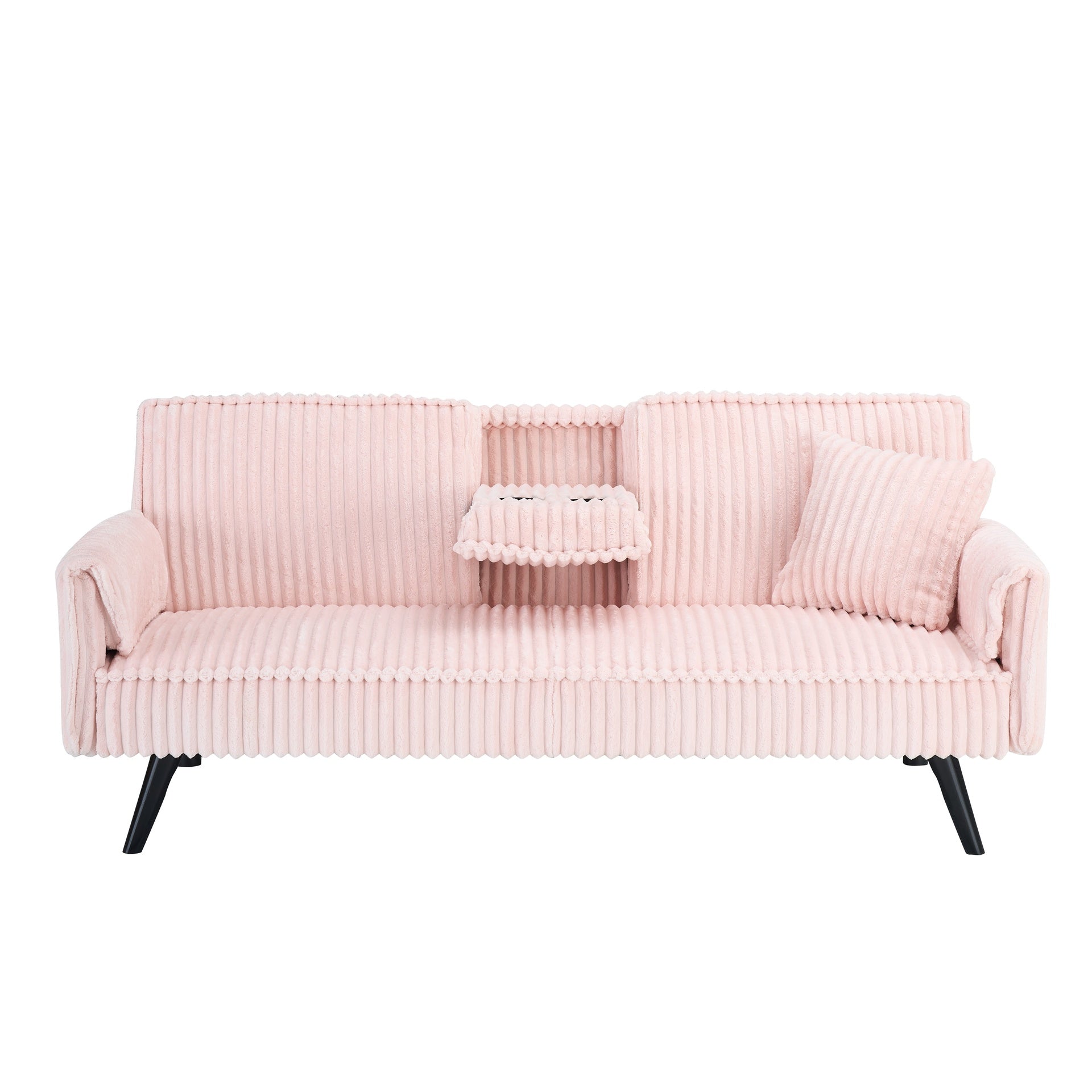 Minimalist style, straight-line corduroy sofa suitable for sitting and lying in the living room and bedroom