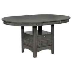 Lavon Oval Medium Grey Extension Leaf Dining Table