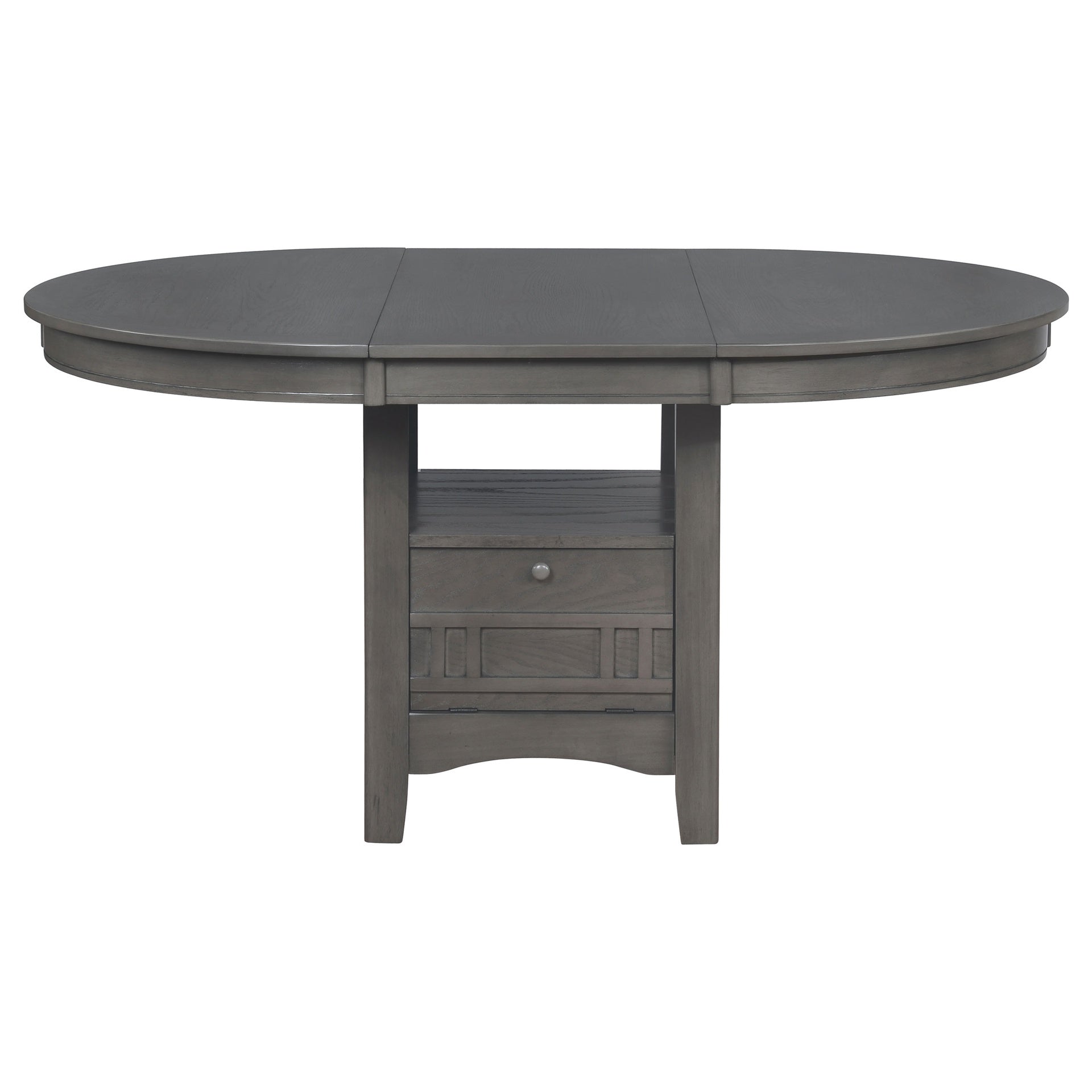 Lavon Oval Medium Grey Extension Leaf Dining Table