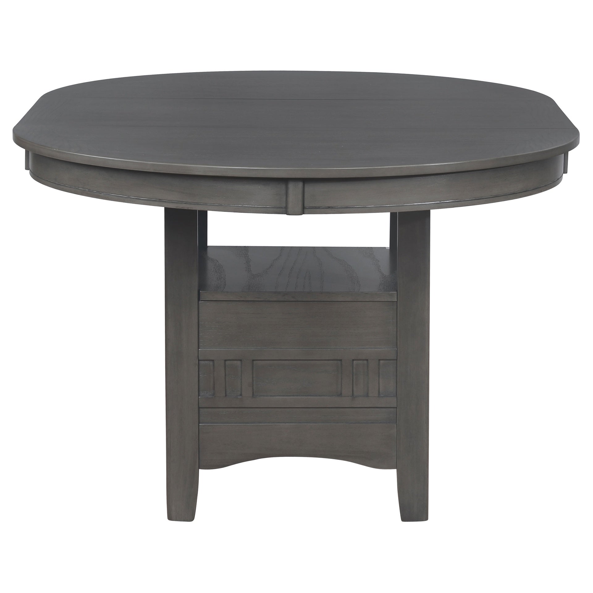 Lavon Oval Medium Grey Extension Leaf Dining Table