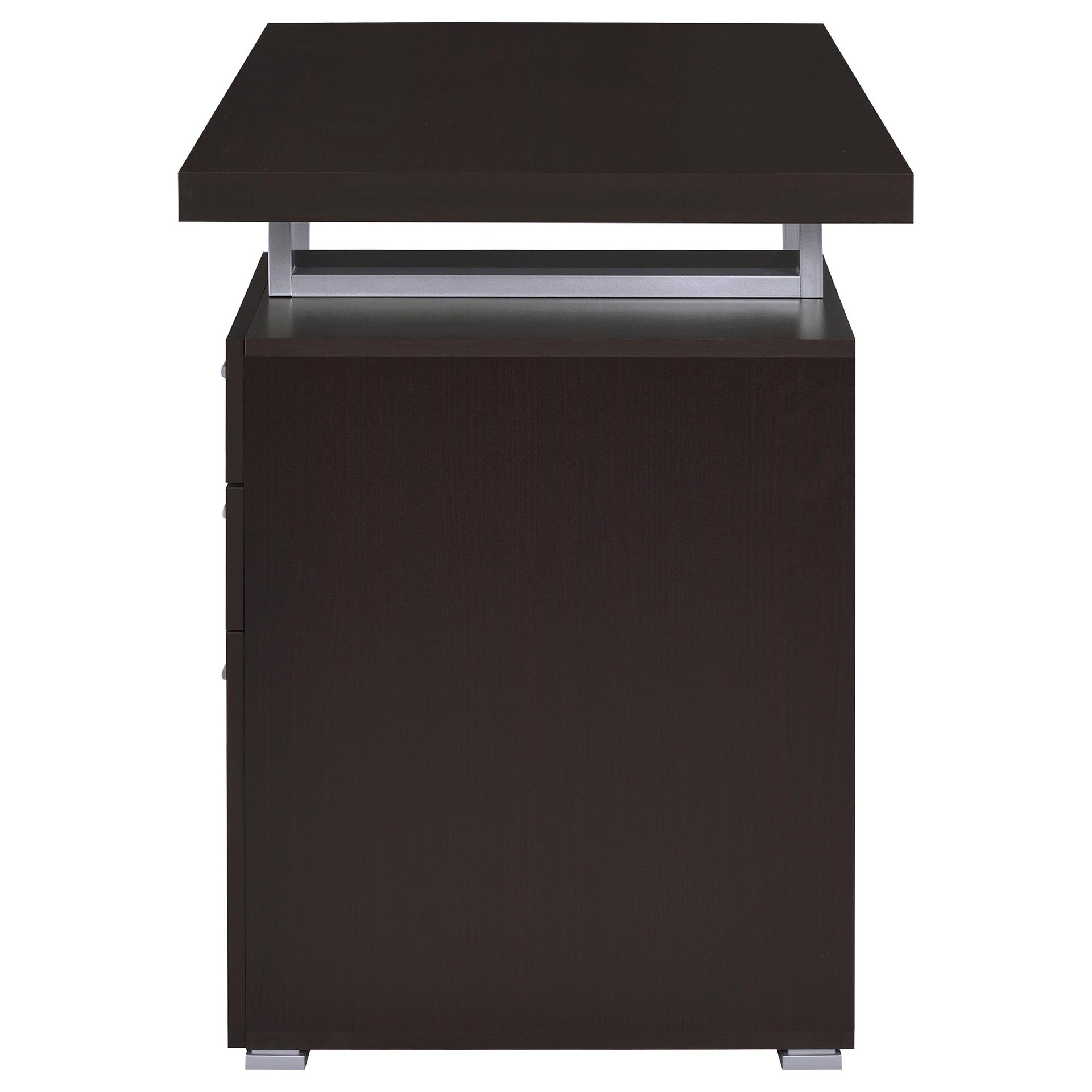 Cappuccino 3-drawer Reversible Office Desk