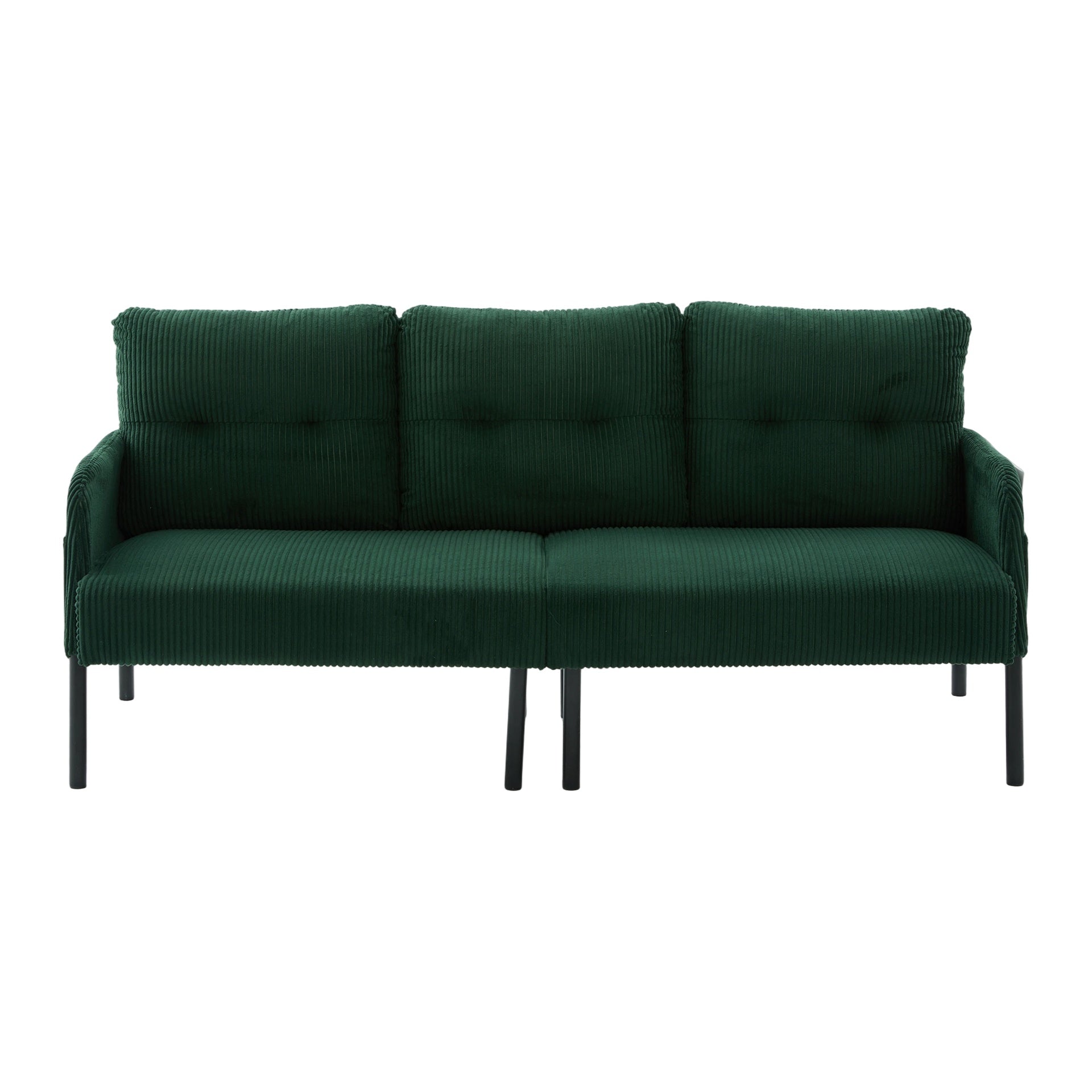 UNITED WE WIN Oversized Loveseat, Modern & Plush Double-seater Sofa, Corduroy Upholstered Couch, Cozy Bedroom Sofa with Metal Legs & Side Pockets, Ideal for Living Room, Bedroom, Dorm, Apartment