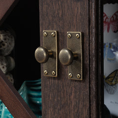 Hutch with Adjustable Shelves, Brown finish