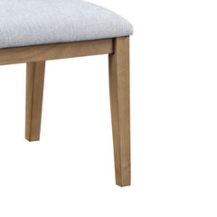 Delfina Set of 2 Gray Linen Fabric 19"W Dining Chair