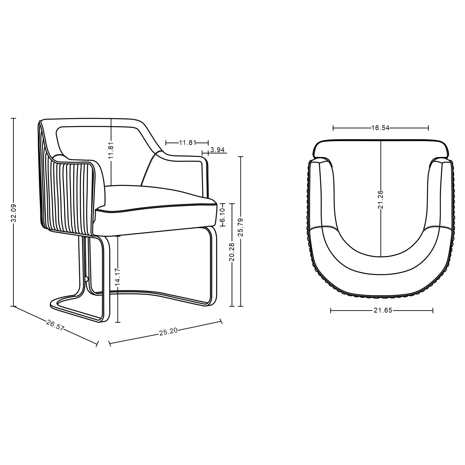 Dining Chair in Black