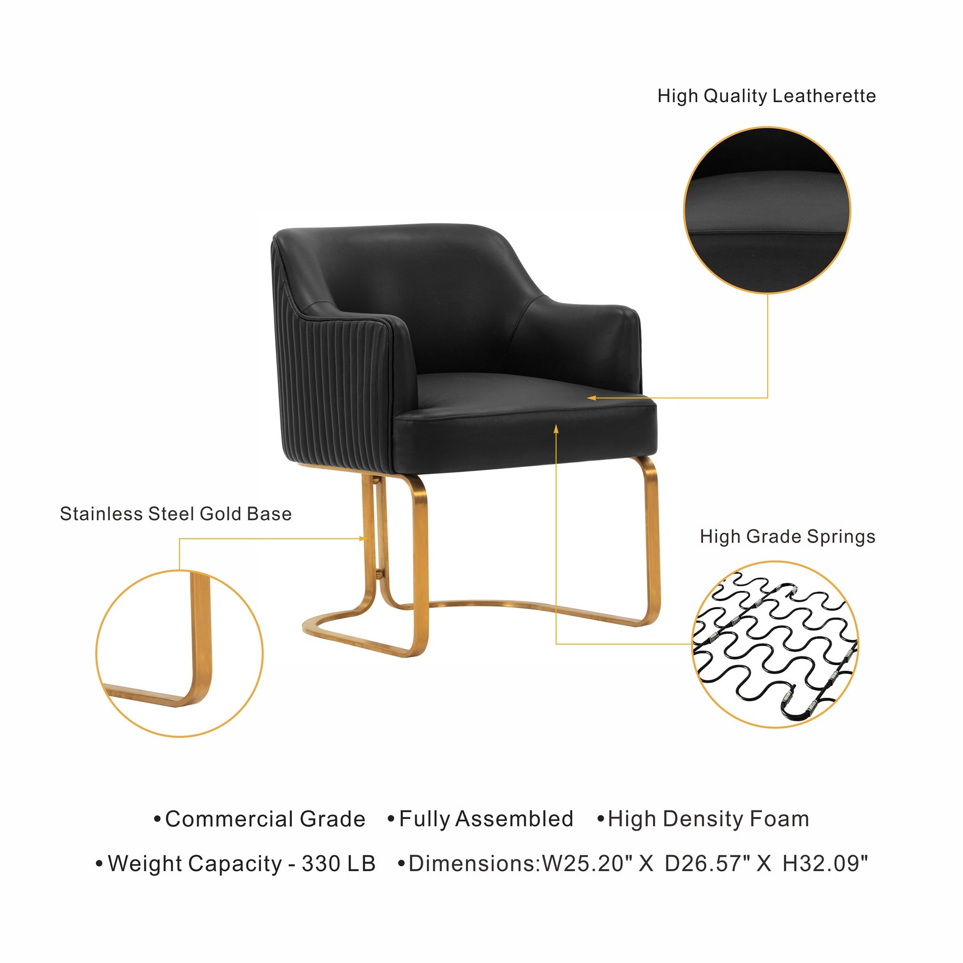 Dining Chair in Black