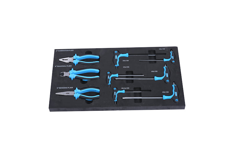 4-Drawer Rrolling Tool Box, 24.4" With 4 Wheels and Drawers With Tools, for Garage, Warehouse, Workshop, Shop,BLUE