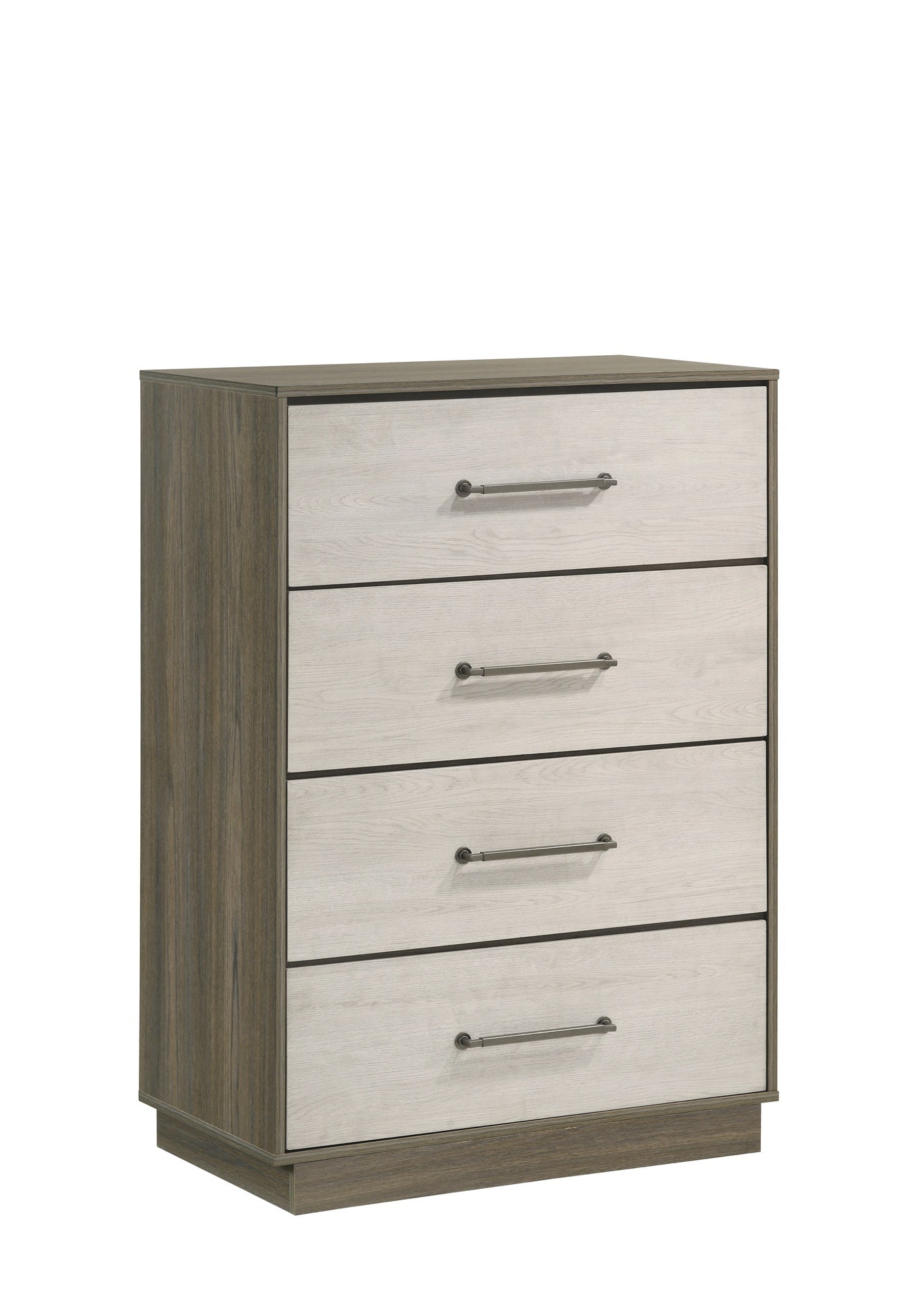 Gem Modern Style 4-Drawer Chest Made with Wood in Beige & Brown