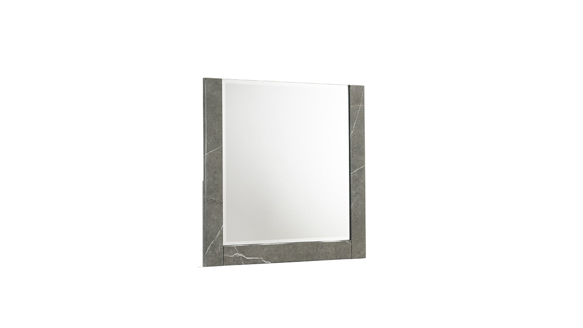 Elara Mirror – Two-Tone High-Gloss Marble & Lacquer Frame with Large Reflective Surface and Elegant Design- Gray(Includes Mirror Only)      same asG150108691  (NJ inventory)