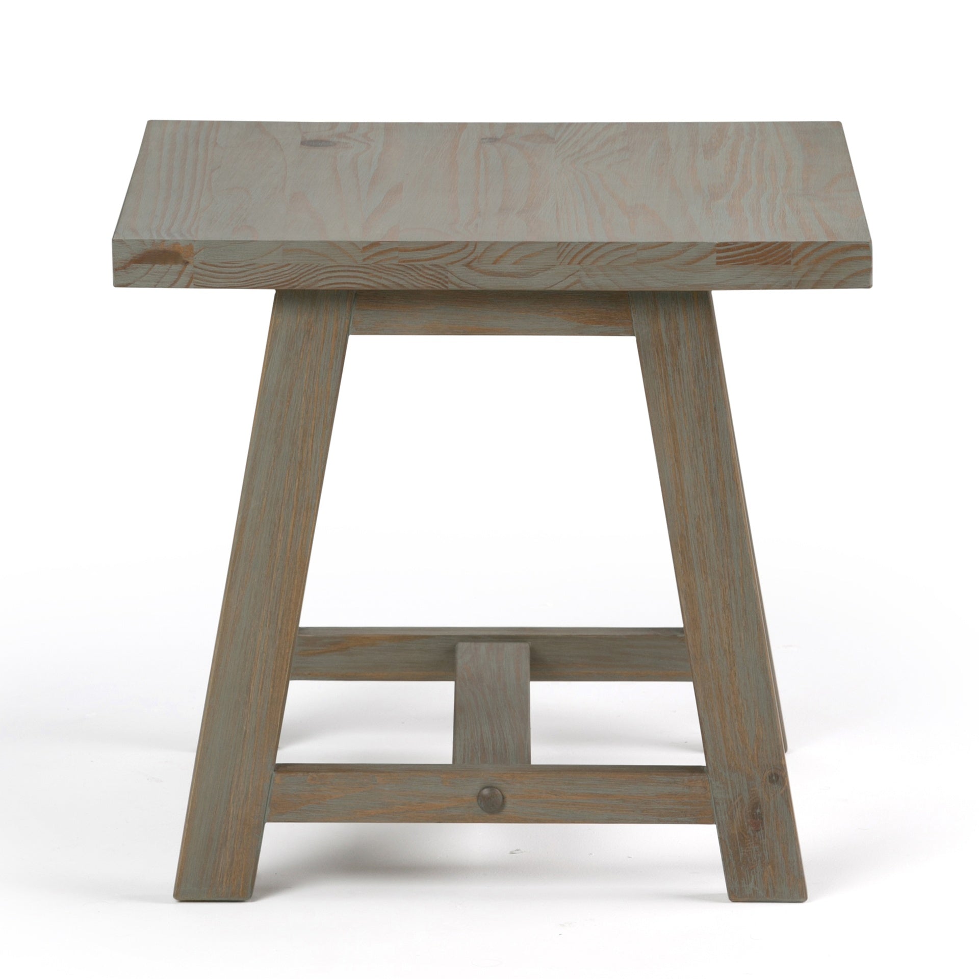 Sawhorse - End Table - Distressed Grey