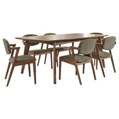 Marcella Grey and Dark Walnut 7-piece Dining Set