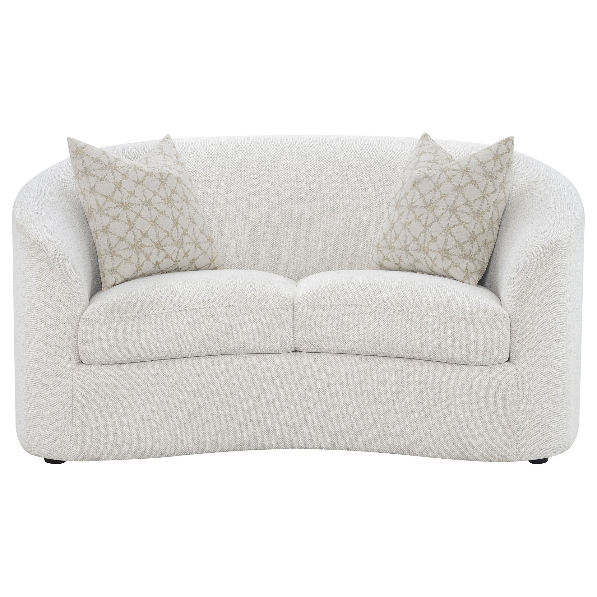 Rory Latte 2-piece Sloped Arms Living Room Set