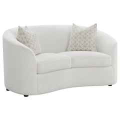 Rory Latte 2-piece Sloped Arms Living Room Set